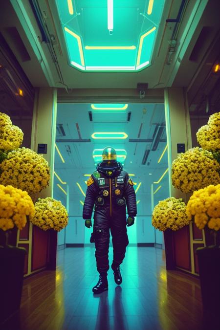 01304-1301053053-1970s indoor analog photo portrait of goofy man wearing a spacesuit, 70s aesthetics, poorly illuminated, bunch of flowers, warm.png